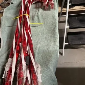 5 RED LIGHTED CANES 30" TALL