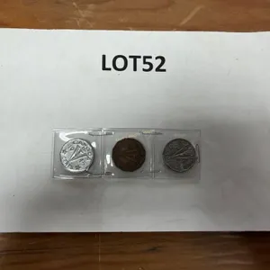 3-Canadian 5 cent Victory series coins
