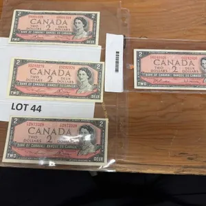 4-1954 Canadian $2 bills