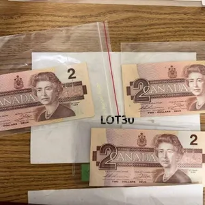 4-1986 Canadian $2 bills