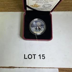 2017 $10 Fine Silver Winnipeg Jets coin