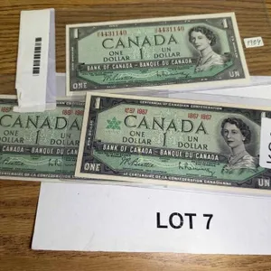1-1954 and 2-1967 Canadian $2 bills