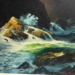 Original Oil Painting Doug Scott Seascape