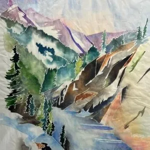 L Harrison Original Watercolor Painting 27 x 22 in