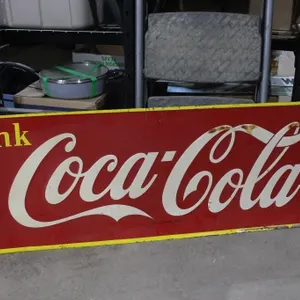 4 ft Drink Coca Cola Metal Sign Horizontal