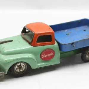 Vintage Tin Friction Chevrolet Dump Truck Japan
