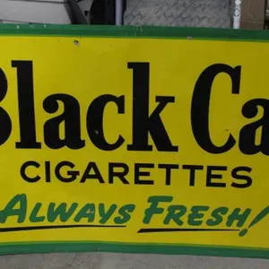 Black Cat Cigarettes Metal Sign