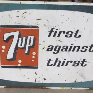 28 inch Metal 7 Up Soda Pop Sign