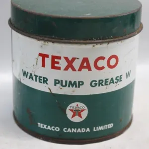 Texaco Oil Grease Tin Can