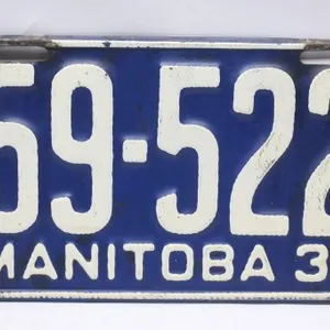 1930 Original Manitoba License Plate