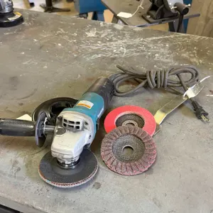Pair of Angle Grinders One Electric One Pneumatic