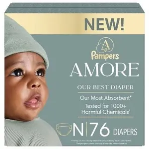 New $42 SEALED (76ct) Amore by Pampers Diapers...