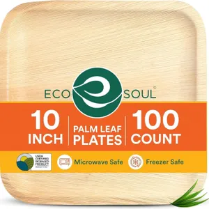 SEALED $70 (10") 100pk Palm Leaf Plates