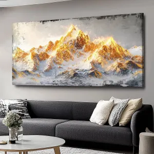 New $140 (24x48 ) Canvas Wall Art Mountain Peak...