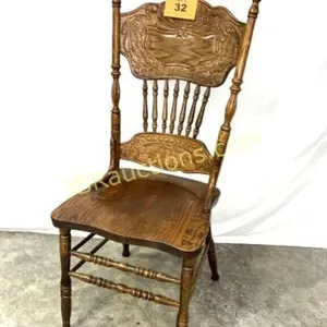 OAK PATTERN BACK DINING CHAIR