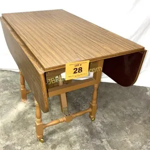 FOLDING TABLE ON CASTERS, CONVERTS TO COFFEE TABLE