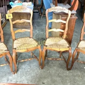 ANTIQUE FRENCH "RUSH" CHAIRS - SEE LONG DESCRIPTIO