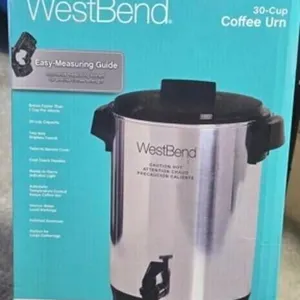 West Bend Polished Aluminum Commercial Coffee Urn