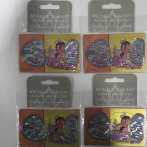 Lot of 4 Oscardo Norval Morrisseau Looking Through Portal Metallic Magnets