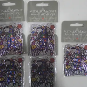 Lot of 5 Oscardo Norval Morrisseau Man Changes Into Thunderbird Metallic Magnets