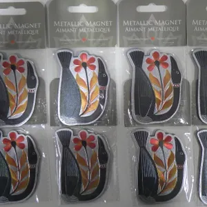 Lot of 8 Oscardo Kenojuak Ashevak Floral Passage Metallic Magnets
