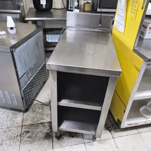 Stainless Steel Work Table with Backsplash and Under Shelves - 18" x 30" - NSF Approved