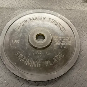 (2) 5# Bumper Plates with Rack, (Rack May Not Fit All the Weights), Buying All for One Money