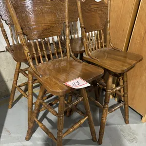 4 - oak stools