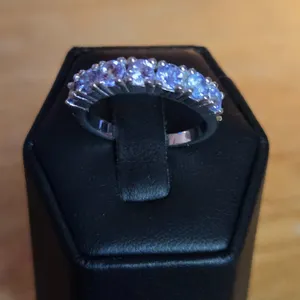 Sterling Silver & Light Blue/Purple Stone Ring