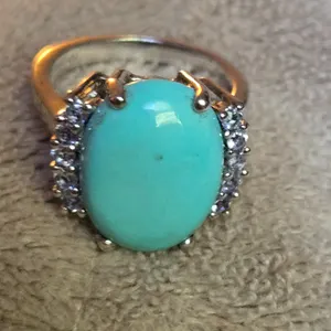 Sterling Silver Turquoise and Purple Stone Ring