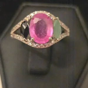 Sterling Silver Multi-Stone Ring