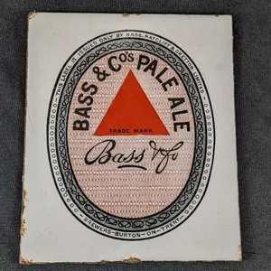 PORCELAIN BEER SIGN BASS & CO'S PALE ALE