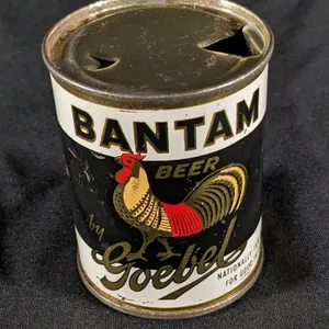 8 OZ FLAT TOP CAN BANTAM BEER BY GOEBEL BREWING CO DETROIT MICHIGAN MI MICH