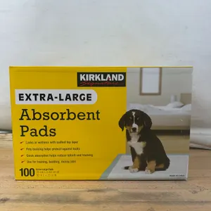 Kirkland Signature Extra-Large Absorbent Pads, 30 in L X 23 in W, 100 Count 0- New/Missing Some/Open Box