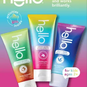 hello Kids Toothpaste Fluoride, 4.2 oz Variety, 3-pack - New/Open Box