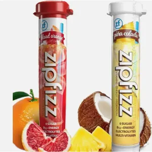 Zipfizz: Vitamin Energy Hydration Drink Mix 30ct (Blood Orange & Pina Colada)- New/ Open Box/ Missing Some