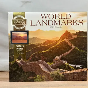 LANG: 2026 Wall Calendars, World Landmarks- New