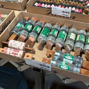 Tray of Fusetron, LimiTron, and JKS Industrial Fuses