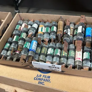 Tray of Assorted Fuses: Fusetron, Gould, Shawmut, and Ferraz