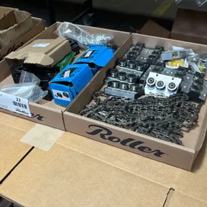 (2) Trays of Assorted Rail Blocks, Bearing Blocks, Couplings, and Chains