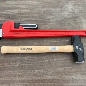 UNUSED JET 24” steel pipe wrench & JET 4lb machinists hammer