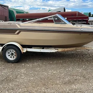 OFFSITE - 1990 Yarborough trailer with 16 foot Edson Commander Boat. Has 4 cylinder Mercruiser 140 engine.