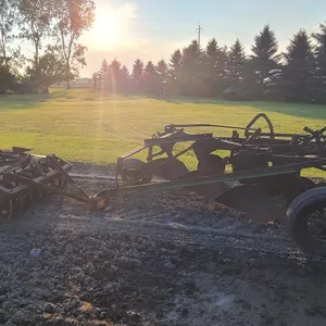 OFFSITE - Antique 4 ft Pony press with 3 bottom plow and packer bar.