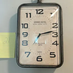 Grand Hotel Clock 19" x 10 1/2"