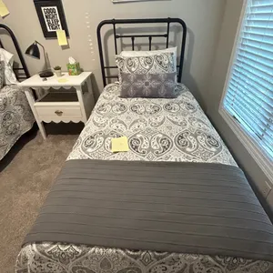 Twin Bed with Bedding