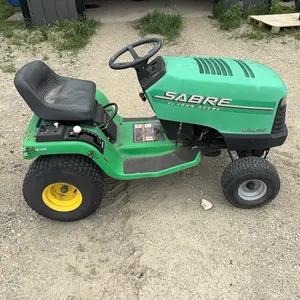 John Deere Sabre lawn tractor.  Said to be running, needs battery