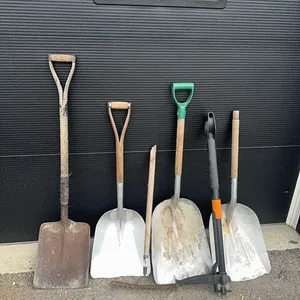 Grain shovels, shovel, rake and dandelion puller