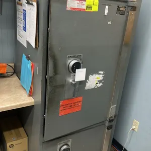 Allied-Gary International commercial 2-door digital combination safe. Features right-swinging doors, time-delay locks, and two inner locked mini safes