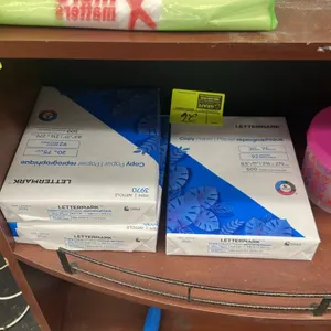 Lettermark 3970 8.5" x 11" copy paper. Features 20 lb. weight, 92 brightness, and ColorLok technology. Each ream contains 500 sheets. Lot includes thr