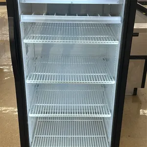 True GDM-10-HC-TSL01 glass door merchandiser beverage cooler. Features a single glass door, adjustable wire shelves, lighted interior, and self-contai